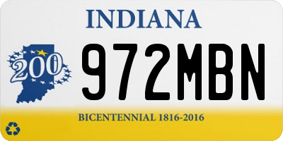 IN license plate 972MBN