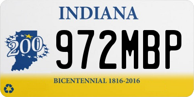 IN license plate 972MBP
