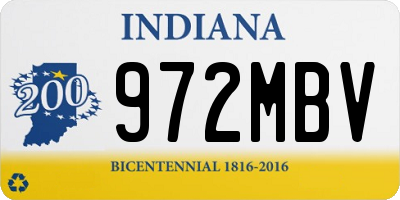 IN license plate 972MBV