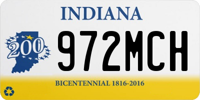IN license plate 972MCH