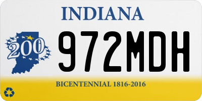 IN license plate 972MDH