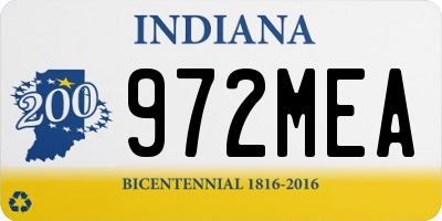 IN license plate 972MEA