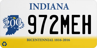 IN license plate 972MEH