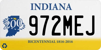 IN license plate 972MEJ