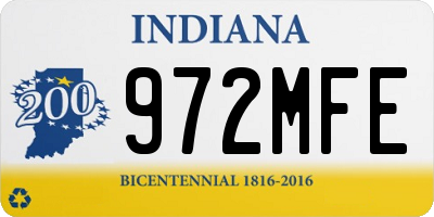 IN license plate 972MFE