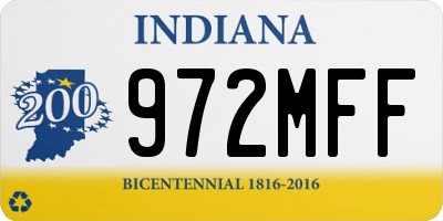 IN license plate 972MFF