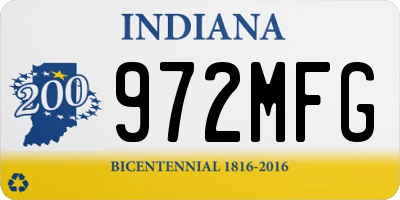 IN license plate 972MFG