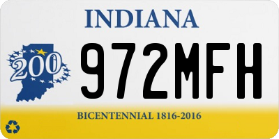 IN license plate 972MFH