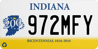 IN license plate 972MFY