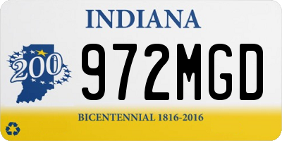 IN license plate 972MGD