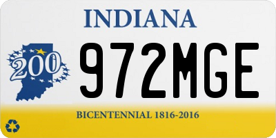 IN license plate 972MGE