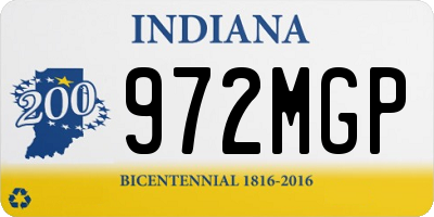 IN license plate 972MGP