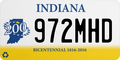 IN license plate 972MHD