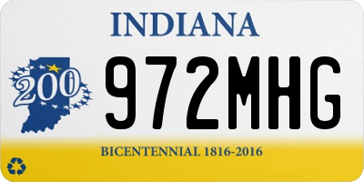 IN license plate 972MHG