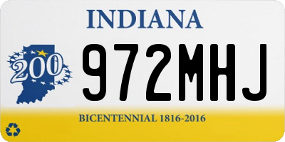 IN license plate 972MHJ