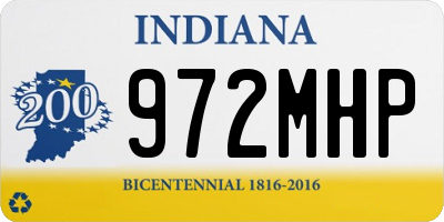 IN license plate 972MHP
