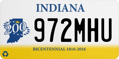 IN license plate 972MHU
