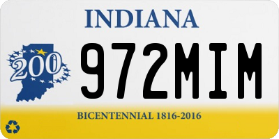 IN license plate 972MIM