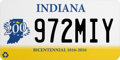IN license plate 972MIY