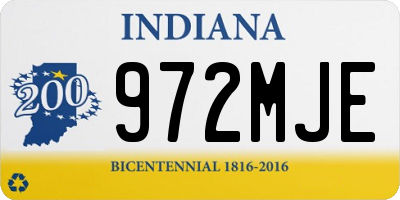IN license plate 972MJE
