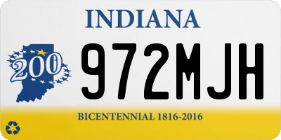 IN license plate 972MJH