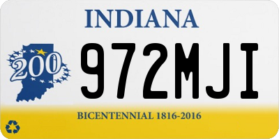 IN license plate 972MJI