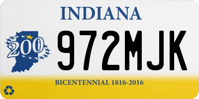 IN license plate 972MJK