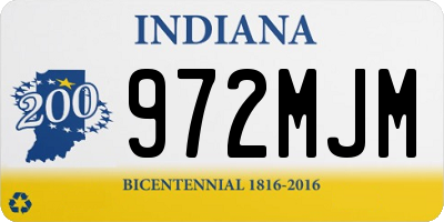 IN license plate 972MJM