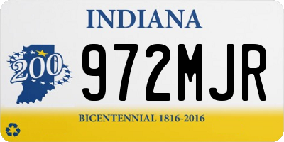 IN license plate 972MJR