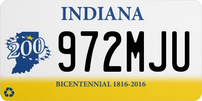 IN license plate 972MJU