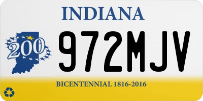 IN license plate 972MJV