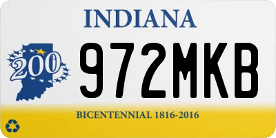 IN license plate 972MKB