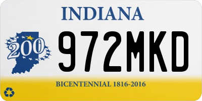 IN license plate 972MKD