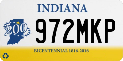 IN license plate 972MKP