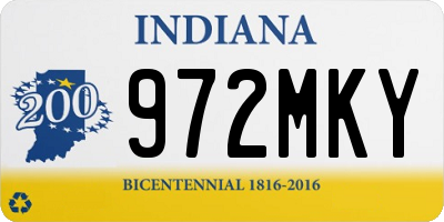 IN license plate 972MKY