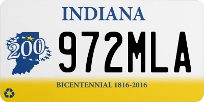 IN license plate 972MLA