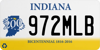 IN license plate 972MLB