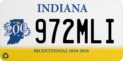 IN license plate 972MLI