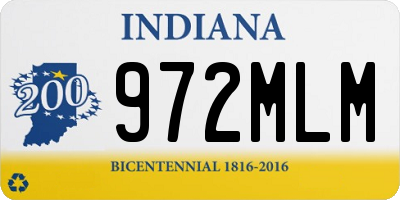 IN license plate 972MLM