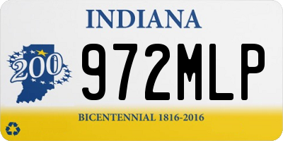 IN license plate 972MLP