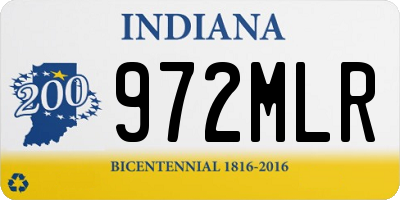 IN license plate 972MLR