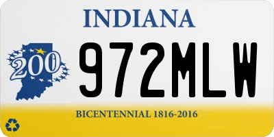 IN license plate 972MLW