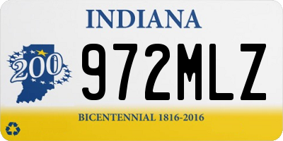 IN license plate 972MLZ