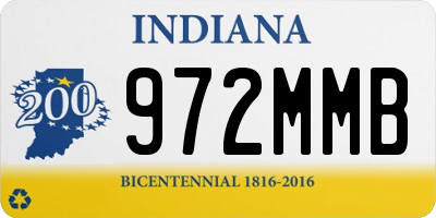 IN license plate 972MMB