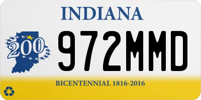 IN license plate 972MMD