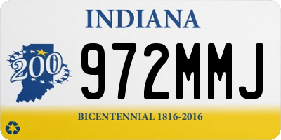 IN license plate 972MMJ