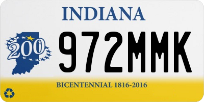 IN license plate 972MMK