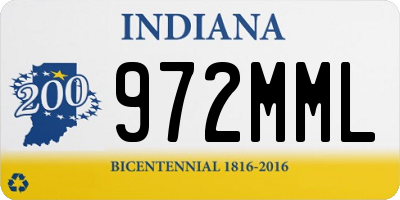 IN license plate 972MML