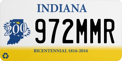 IN license plate 972MMR