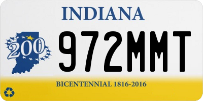 IN license plate 972MMT